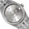 Rolex Mens Stainless Steel 36MM Silver Index White Gold Fluted Bezel Datejust Wr