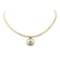 0.36 ctw Diamond and Pearl Pendant And Chain - 14 & 18KT Yellow And White Gold