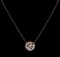 0.77 ctw Diamond Necklace - 14KT Rose Gold