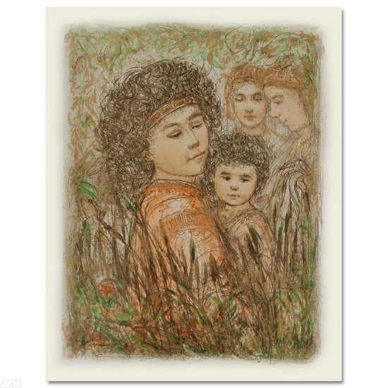Pharaohs Daughter with Moses in Bulrushes by Hibel (1917-2014)