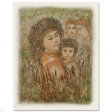 Pharaohs Daughter with Moses in Bulrushes by Hibel (1917-2014)