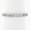 Antique Platinum 1 ctw Single Cut Channel Diamond 2.6mm Eternity Wedding Band Ri