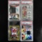 Set of (4) NFL Rookie Cards - PSA Graded, Patch & Auto Inserts