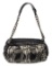 Chanel Black Canvas Leather Twisted Tweed Shoulder Bag