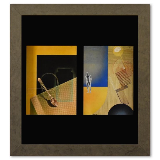 Etude (Bleue Verte) de la serie Graphismes 1 by Vasarely (1908-1997)