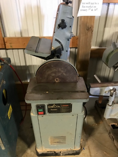 (8026) Delta Belt/Disc Sander 31-730F (Hydraulic Power)