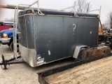 Small Enclosed Bumper Hitch Tool Trailer, 6 x 12