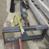 10 inch auger- skid loader mount, like new