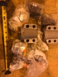 Misc lot of unused hydraulic fittings and clamps, various sizes