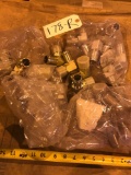 Misc lot of unused hydraulic fittings and clamps, various sizes