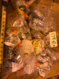 Misc lot of unused hydraulic fittings and clamps, various sizes