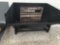 Forklift tipping dumpster, unused