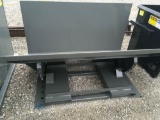 Forklift tipping dumpster With open sides for long items