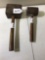 Lot of 2 wooden mallets