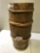 22 inch tall wooden storage barrel