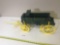 Wooden Model Boxbed Wagon, yellow undercarriage, green box bed