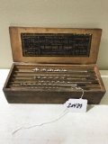 Older 9 piece set of Irwin Auger Bits in original case