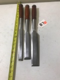 (3) OHIO TOOL TIMBER FRAMING CHISELS