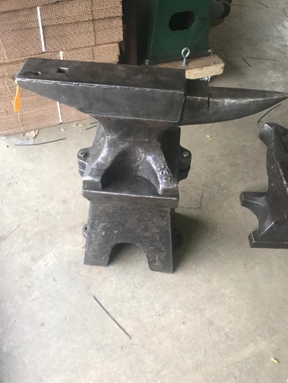 150 pound Fisher Anvil with base, like new