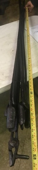 Lot of 5 Blacksmith Tongs, selling times the money, approx 5-6 foot long