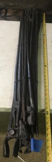 Lot of 5 Forging Tongs, selling times the money, approx 5-6 foot long
