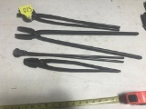 4 pair Blacksmith tongues, selling all one money