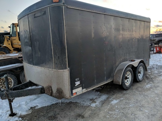 1592a- enclosed box trailer, 14 foot trailer