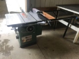 3012- Grizzly 10 inch Tablesaw, Hydraulic Power, 52 inch fence