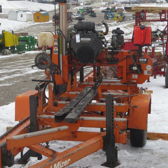 2013 Woodmizer LT28 bandmill, w/32 hp Vanguard engine, 900 hrs, saws 20 in. x 21 ft. logs, on