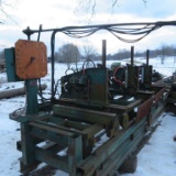 HMC MM10 automatic sawmill w/3 headblock AC44 dog carriage, electric setworks, hyd. feed, 52 in.