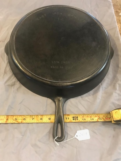 Unmarked #14 Griswold Cast Iron Skillet