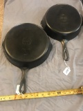 Griswold #7 and #8 Small Block Logo Cast Iron Skillets, selling times the money