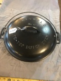 Griswold Big Block Logo #9 Cast Iron Dutch Oven with 2552-A Lid, and #834-B Bottom