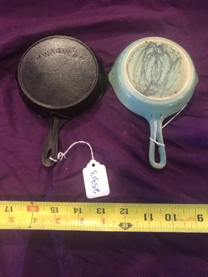 Griswold Small Block #0 and Wagner Cast Iron Skillet, sells times the money