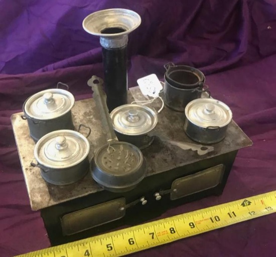 Child's Toy Stove Kit with pots and pans