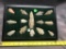 14 Arrowheads, from Hardin County Ohio, in frame and nicely displayed