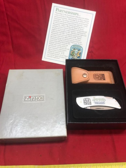 Zippo Knife with sheath in original box