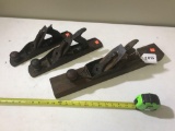 3 Stanley Planes, one old wooden included