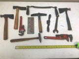 Various Hammers, wrenches and more