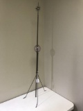 Lightning rod with glass globe and stand, approx 5 foot all