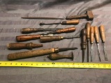 Chisel lot, some antique, includes some Buck Brothers among others