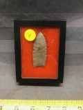 Fluted Point, from Ohio, in frame and nicely displayed