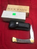Buck 110 USA Folding Knife with belt case and original box