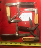 6 Knives, all Barlow or Electrician Pattern, selling for one money