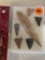 5 Triangular Points ad Bone Awl