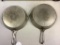 2- Chrome/ Nickel Wagner Skillets, one with heat ring