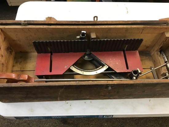 MILLERS FALLS MITER BOX IN ORIGINAL WOOD CRATE (NOS)