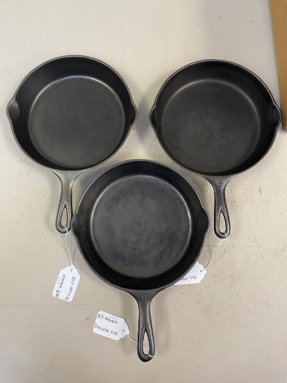 3- #8 Stylelized Wagner Skillets
