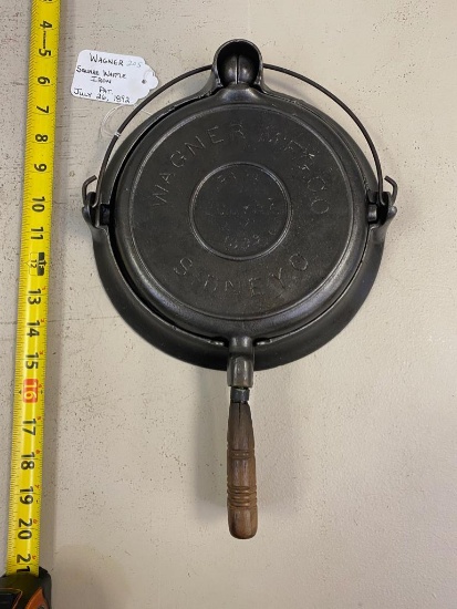 Wagner Waffle iron, Pat. July 26, 1892