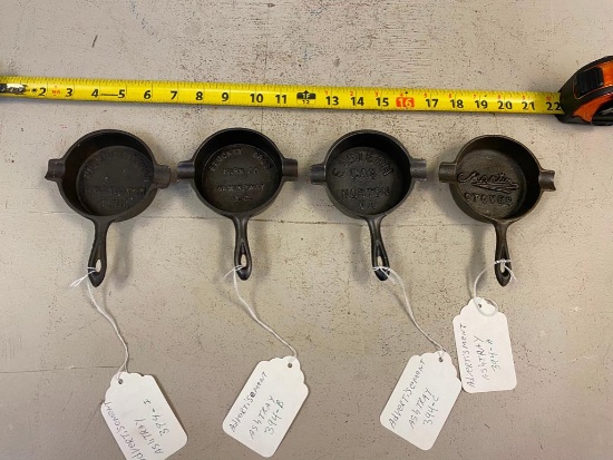 Lot of 4 various Advertisement cast iron ashtrays